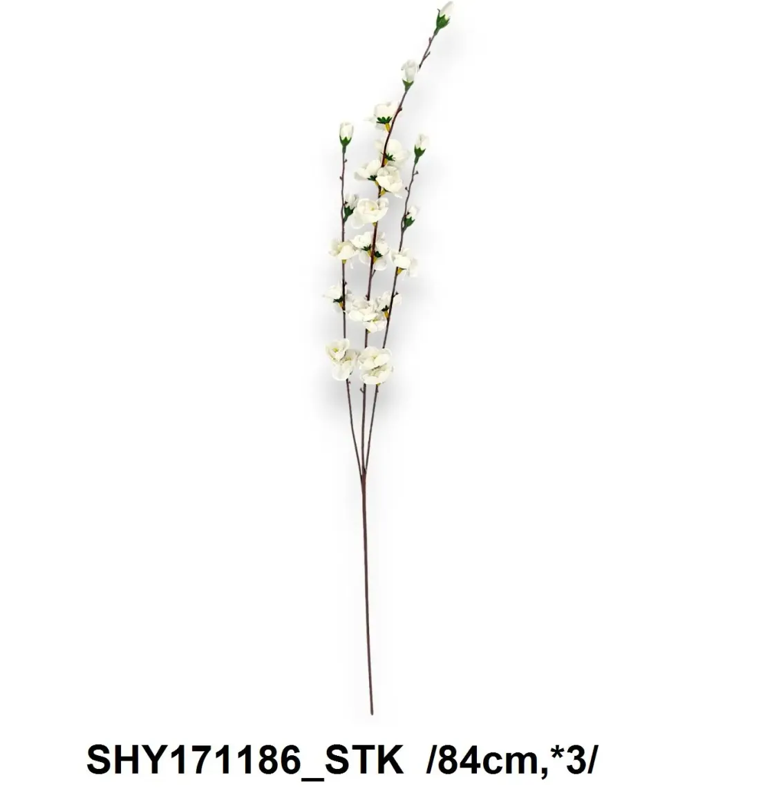 Ramură de cireș alb artificială 84 cm