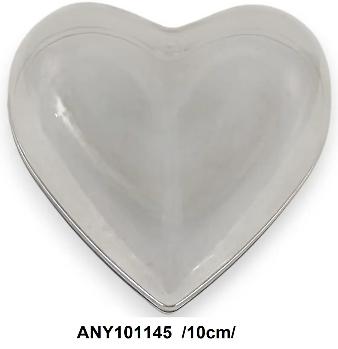Inimă transparentă din plastic, 10 cm, agățabilă