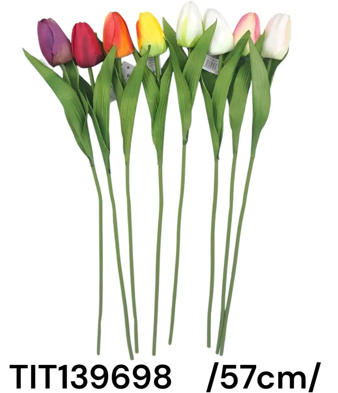 Lalea din satin cu centru din polistiren, 57 cm