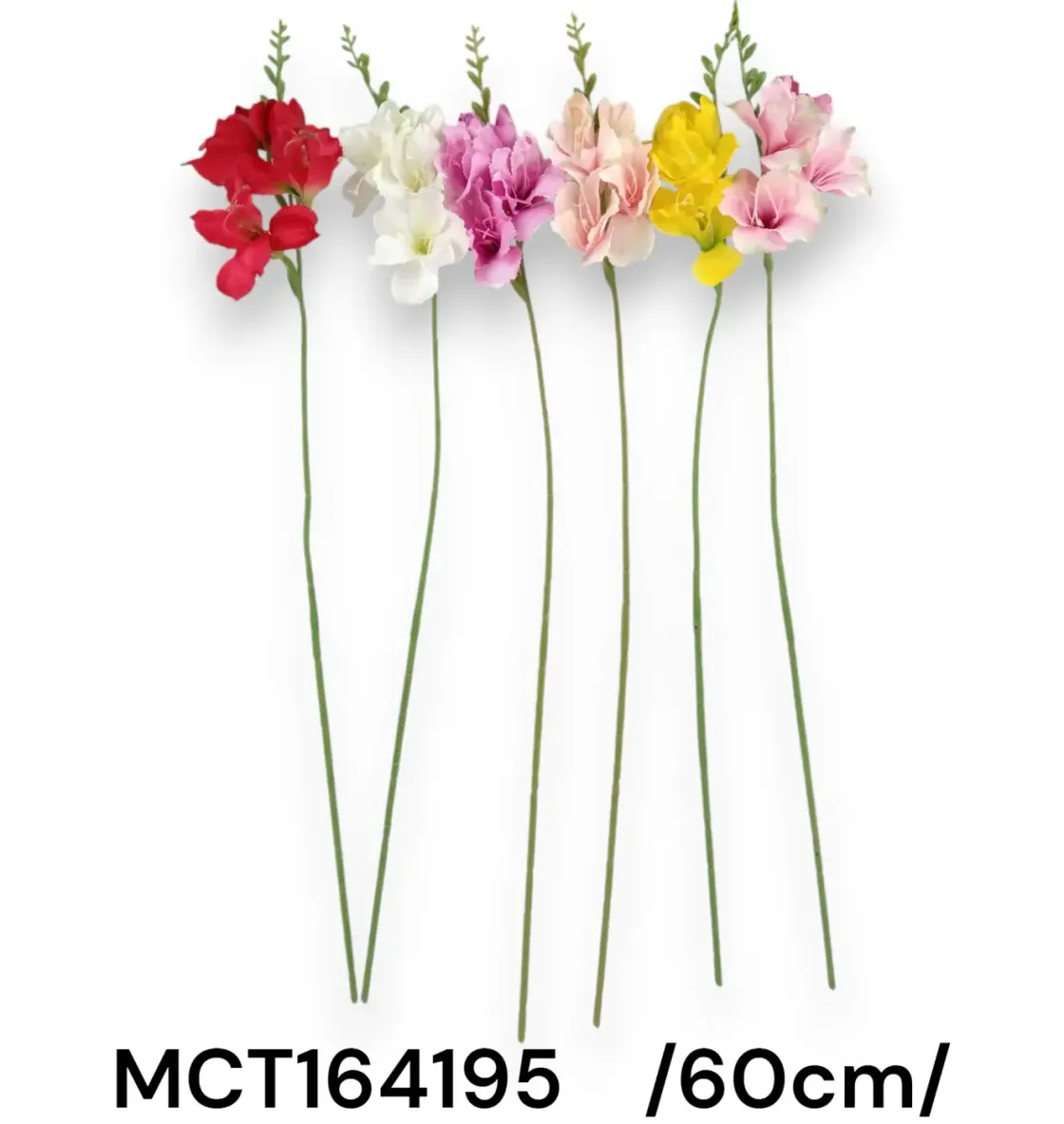 Frezie artificială fibroasă, 60 cm, multicoloră