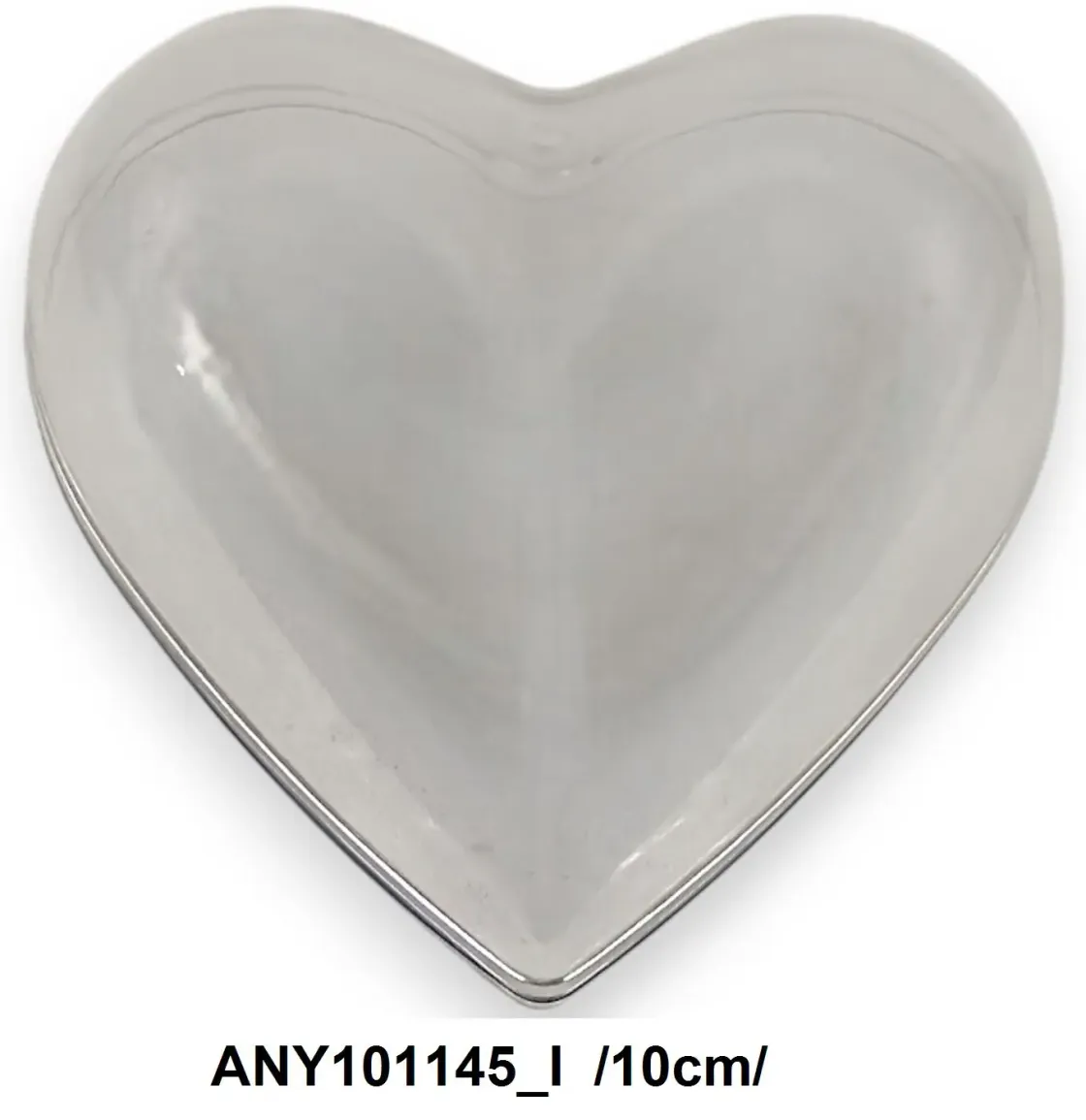 Inimă transparentă din plastic, 10 cm, agățabilă